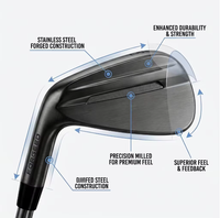 Ensemble de fers de golf forgés Black 790, fers à corps creux de qualité supérieure, 4-PW, pour droitiers, poignée en caoutchouc