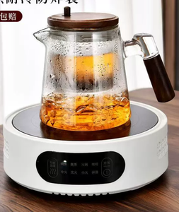 Tetera mágica encantada 2 en 1 con colador, mango de madera, control de prensa, separación de agua, tetera, brujería resistente al calor - Product Image 4