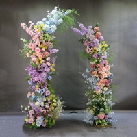 Arche de fleurs artificielles en soie, multicolores, roses et hortensias, pour toile de fond de mariage, décoration de scène d'événements et de cérémonies, livraison rapide