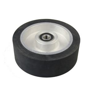 2 "-8" גומי גלגל DIY חגורת מטחנת חלקי סרק גלגל עם מסבים מותקן או כונן רולר על מנוע פיר - Product Image 5