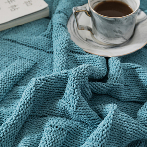 <span class=keywords><strong>Couverture</strong></span> en chenille de laine d'agneau super douce, épaisse et volumineuse, en gros, <span class=keywords><strong>pas</strong></span> chère, pour l'hiver, pour se tenir au chaud - Product Image 2