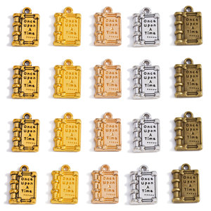 Ciondolo in metallo personalizzato a forma di mini shaker, borsa, scarpa, <span class=keywords><strong>libro</strong></span>, con clip segnalibro, per la creazione di gioielli, produttori e fabbriche OEM - Product Image 2