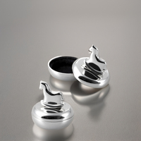 Boîte à souvenirs pour la première dent et la première mèche de bébé, design cheval, plaqué argent, finition laquée écologique, idéale pour les cadeaux de souvenir