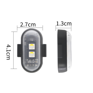 6 pièces étanche sans fil LED lumières stroboscopiques 8 couleurs USB charge télécommande voiture moto Drone avion vélo accessoires - Product Image 4