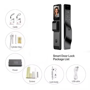 Serrure de porte intelligente TYSH Ai Tuya avec reconnaissance biométrique automatique, carte RFID, application Wifi, combinaison de reconnaissance faciale 3D, empreinte digitale, caméra - Product Image 5