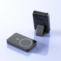 Batterie externe magnétique, chargeur portable sans fil 10000mAh avec charge rapide USB-C 20W, support pliable, batterie externe magnétique