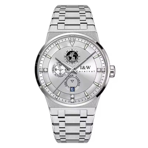 Montre de luxe pour hommes de la marque CARNIVAL, automatique, mécanique, avec cristal saphir, cadran multifonction, en acier inoxydable - Product Image 4