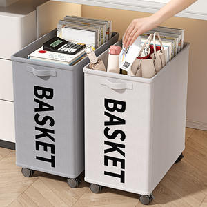 ยูน่าตะกร้าเก็บของผ้าอ็อกซ์ฟอร์ดความจุขนาดใหญ่พร้อมล้อสำหรับหนังสือเสื่อโยคะอุปกรณ์ออกกำลังกาย - Product Image 4