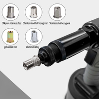 Pistolet à rivets pneumatique KP-6312 - Outil de rivetage pneumatique industriel - Rivets à écrou M3-M12 (compatible acier inoxydable/aluminium) 19600N