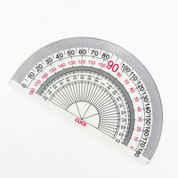 Rapporteur d'angle semi-circulaire transparent Surwin SW094, 0-180 degrés, durable, certifié EN71/ASTM/FSC, vente directe usine