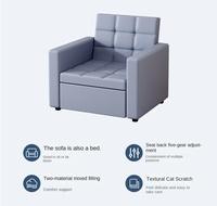 Sofá Cama Reclinable Moderno de Tela y Metal Ajustable para Sala de Estar, Dormitorio, Hotel, Apartamento, Exterior, Hospital