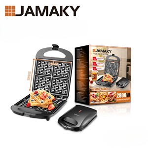 JAMAKY Professional 2800W <span class=keywords><strong>4</strong></span>-Slice Waffle Maker, Parrilla eléctrica antiadherente con control automático de temperatura - Product Image 2
