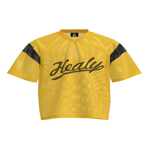 HEALY Fabricant de t-shirts en polyester Dry Fit à sublimation, t-shirts de football personnalisés à col en V pour hommes - Product Image 4