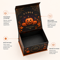 Boîtes cadeaux magnétiques pour bonbons d'Halloween, en papier recyclable, avec aimant, pour fêtes, emballage rigide pour collations, avec logo personnalisé