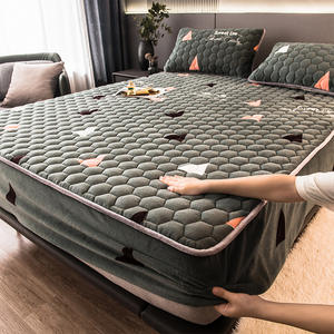 Gelamineerd Katoen Verdikte Melk Fleece Bedhoes Voor Herfst En Winter Warm Bed Cover Simmons Matrashoes Volledig Omgeven - Product Image 4