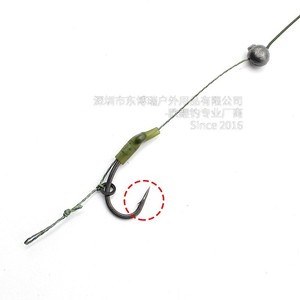 Dongborui Ouyu – Monture de pêche à la carpe prête à l'emploi avec plomb de maintien, ligne PE enduite de caoutchouc et hameçon ultra-affûté CR046 - Product Image 3
