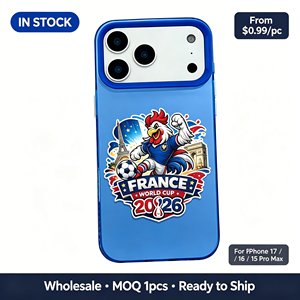 <span class=keywords><strong>Coque</strong></span> de téléphone anti-rayures motif Tour Eiffel et tournoi de football Blue <span class=keywords><strong>France</strong></span> Rooster pour <span class=keywords><strong>iPhone</strong></span> 17/15 Pro Max & Plus Series - Product Image 1