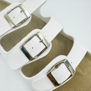 Mode bout ouvert <span class=keywords><strong>semelle</strong></span> en liège <span class=keywords><strong>anti</strong></span>-dérapant femmes pantoufles trois ceinture chaussures personnalisées été chaussures décontractées pour femmes plat toboggan sandales - Product Image 3