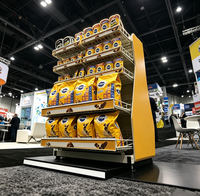 Étagère de présentation métallique multi-niveaux pour supermarchés, pour les collations et les produits de vente au détail, unité d'étagérage commerciale robuste