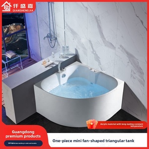 1.2m 작은 아파트 용 일본 아크릴 욕조 현대 독립형 팬 모양 곡선 독립 서핑 마사지 상수 - Product Image 5
