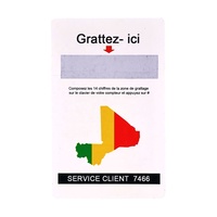 Recarga de contraseña Tarjeta para rascar Tamaño de impresión personalizado Logotipo Datos encriptados Llamadas telefónicas Prepago