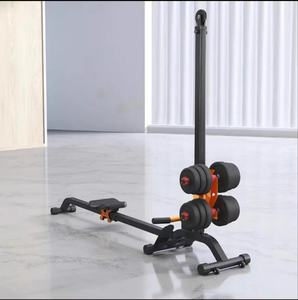 Máquina <span class=keywords><strong>de</strong></span> <span class=keywords><strong>remo</strong></span> con mancuernas ajustable en peso, dispositivo <span class=keywords><strong>de</strong></span> fitness con mancuernas hidráulicas <span class=keywords><strong>de</strong></span> doble paleta reductora <span class=keywords><strong>de</strong></span> grasa plegable - Product Image 2