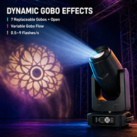 Projecteur de scène professionnel 500W RGBW LED 3-en-1 à tête mobile Beam Spot Wash Zoom DMX512 pour découpe de profil et concerts BSWF
