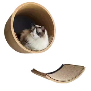 Cama de madera para gatos, nido de pared con cojín para gatos de interior, hamaca para mascotas, cama para dormir, estructura para trepar. - Product Image 5