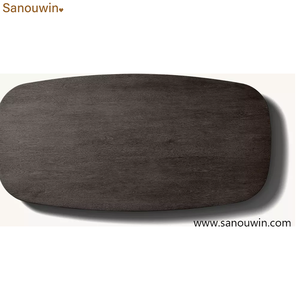 Tavolino da Caffè Rettangolare Moderno Scanalato in Rovere Bianco Massiccio per Soggiorno, Ingresso, Hotel, Arredamento Residenziale - Product Image 2