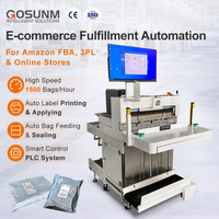 Machine d'emballage automatique haute vitesse pour étiquettes d'expédition, identification par code-barres, scellage de sacs polyvalents pour e-commerce et boissons