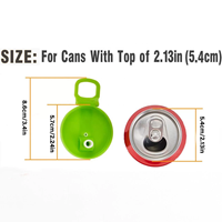 Couvercles de canettes de soda en plastique réutilisables sans BPA, anti-fuite, couvercles de canettes de soda de couleur avec paille