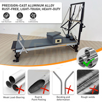 Machine de Pilates professionnelle Reformer personnalisable, Reformer Pilates multifonctionnel, Reformer Pilates avec demi-tourneuse