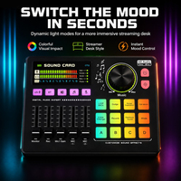 YF800 Live-Streaming-Soundkarte Audio-Interface mit 48V Phantomspeisung OTG-Verbindung für Mobiltelefon Computer Rundfunk Aufnahme