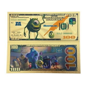 2026 4 soorten Amerikaanse monsters bankbiljetten anime bankbiljetten in 24K verguld goud voor cadeaus - Product Image 5