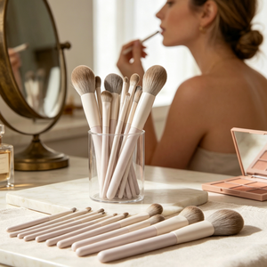 Juego de 12 Brochas de Maquillaje, Brochas Cosméticas de Cerdas Suaves para Base, Sombra de Ojos, Rubor, Contorno y Corrector, Belleza Profesional - Product Image 3