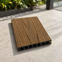Planche de terrasse en WPC co-extrudé, grain de bois, anti-UV, imperméable, revêtement composite extérieur pour patio, jardin, cour, terrasse