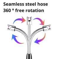 Vente en gros Briquet plasma sans flamme à arc rechargeable Briquet USB de cuisine coupe-vent pour barbecue bougie d'encens allumage de cuisinière à gaz