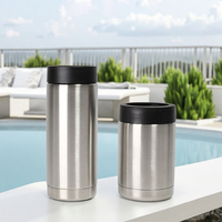 Glacière isotherme écologique en acier inoxydable et verre de 12 oz avec couvercle pour cola, bière et boissons mixtes, sublimation personnalisée