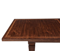 Table de salle à manger en bois massif, rectangulaire et extensible