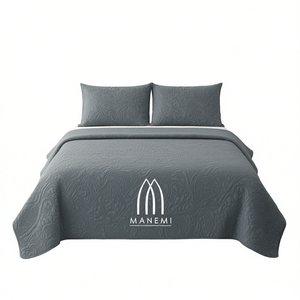 MANEMI Copriletto Classico Ricamato Estivo di Metà Stagione con 1 o 2 Federe Lavabili Varie Misure - Product Image 1