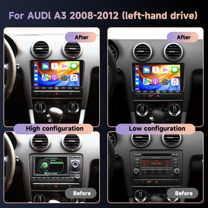 Podofo pour Audi A3 2003-2013 9 ''4 + 64G 2 Din Android Autoradio stéréo sans fil CarPlay/Android Auto Piano clé GPS WIFI - Product Image 5