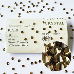 Yüksek kaliteli elmas şekilli cam Rhinestones Lt.col.Topaz SS20 düz geri olmayan düzeltme yapay elmas kristal çivi el sanatları için - Product Image 4