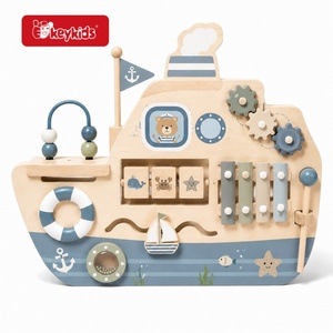 Tavola Attività in <span class=keywords><strong>Legno</strong></span> a Forma <span class=keywords><strong>di</strong></span> <span class=keywords><strong>Aereo</strong></span> Premium con Ingranaggi, Labirinto <span class=keywords><strong>di</strong></span> Perline e Pulsanti Luminosi per Bambini - Ingrosso W12D964 - Product Image 2