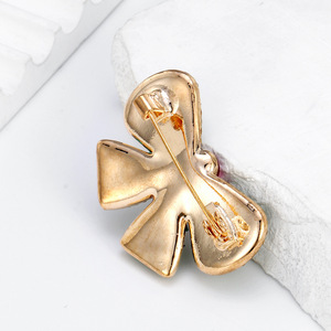 High-end <strong>Emerald</strong> Wedding Plated Alloy Crystal <strong>Beads</strong> Bow Brooch Pin-Exquisite Jewelry Gift for Clothes &amp; Scarf Accessories - Product Image 6