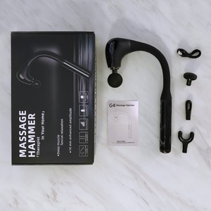 Marteau de massage G4 2000mAh-4000mAh Moteur sans balais 12 niveaux de vitesse Rechargeable par USB Noir - Product Image 1