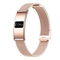Bracelet intelligent avec bracelet en maille milanaise, moniteur de fréquence cardiaque, suivi du sommeil, suivi SpO2, montre miroir, étanche IPX8, écran TFT, batterie 21 jours