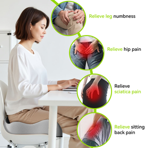 Tiện dụng văn phòng Ghế đệm gối chống trượt Bộ nhớ bọt ngồi xe Ghế đệm hỗ trợ chỉnh hình đệm - Product Image 4