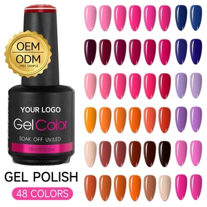 Gel de Uñas Sólido de Alta Pigmentación, 45 Colores Brillantes, Larga Duración, UV LED, para Manicura, Venta al Por Mayor, Fábrica OEM - Product Image 1