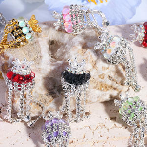 Gran oferta 2025, globos oculares de gato, borla, Bola de taladro, Bola de diamantes de imitación, cuentas de agujero recto, bolígrafos DIY, llavero, collar, accesorios - Product Image 3