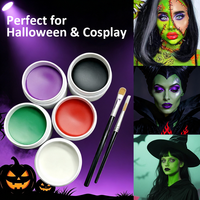 Peinture pour le visage et le corps à base d'huile, écologique, non toxique, 5 couleurs, faible MOQ, pour enfants et adultes, 50g, OEM/ODM disponible, vente chaude